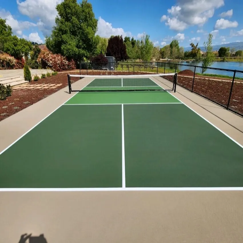 Cushioned Acrylic Pickleball Court Flooring