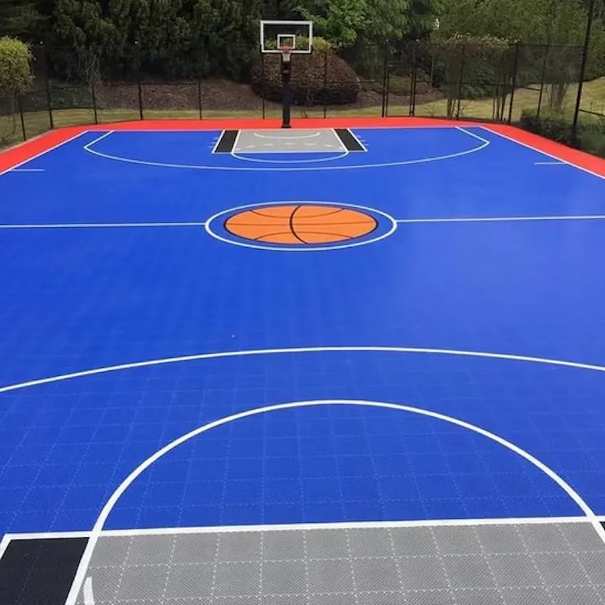 Modular Interlocking Tiles basketball Court Flooring