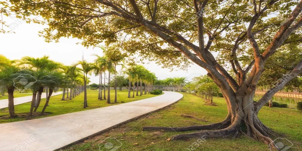 concrete jogging track