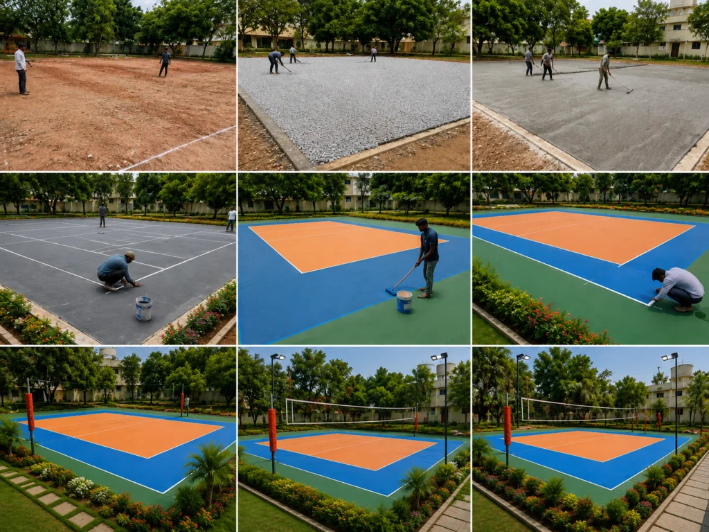 volleyball flooring contractors pakistan
